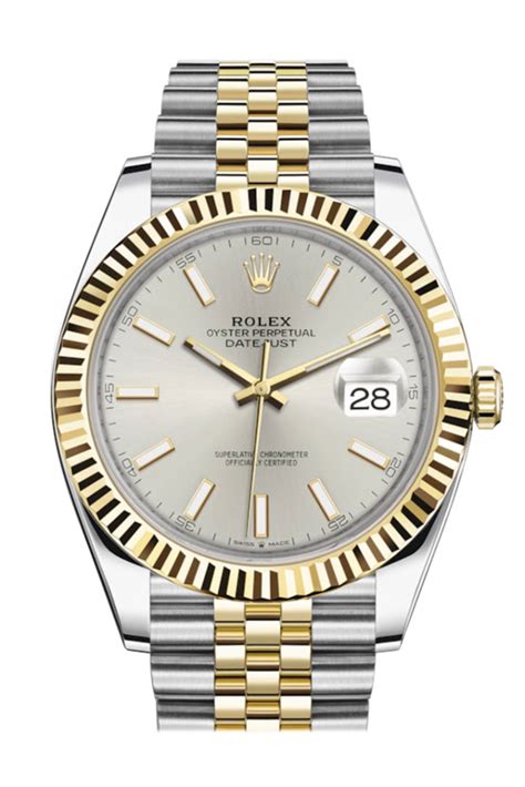 rolex dayjust gold silber|Rolex Datejust 41 gold silver.